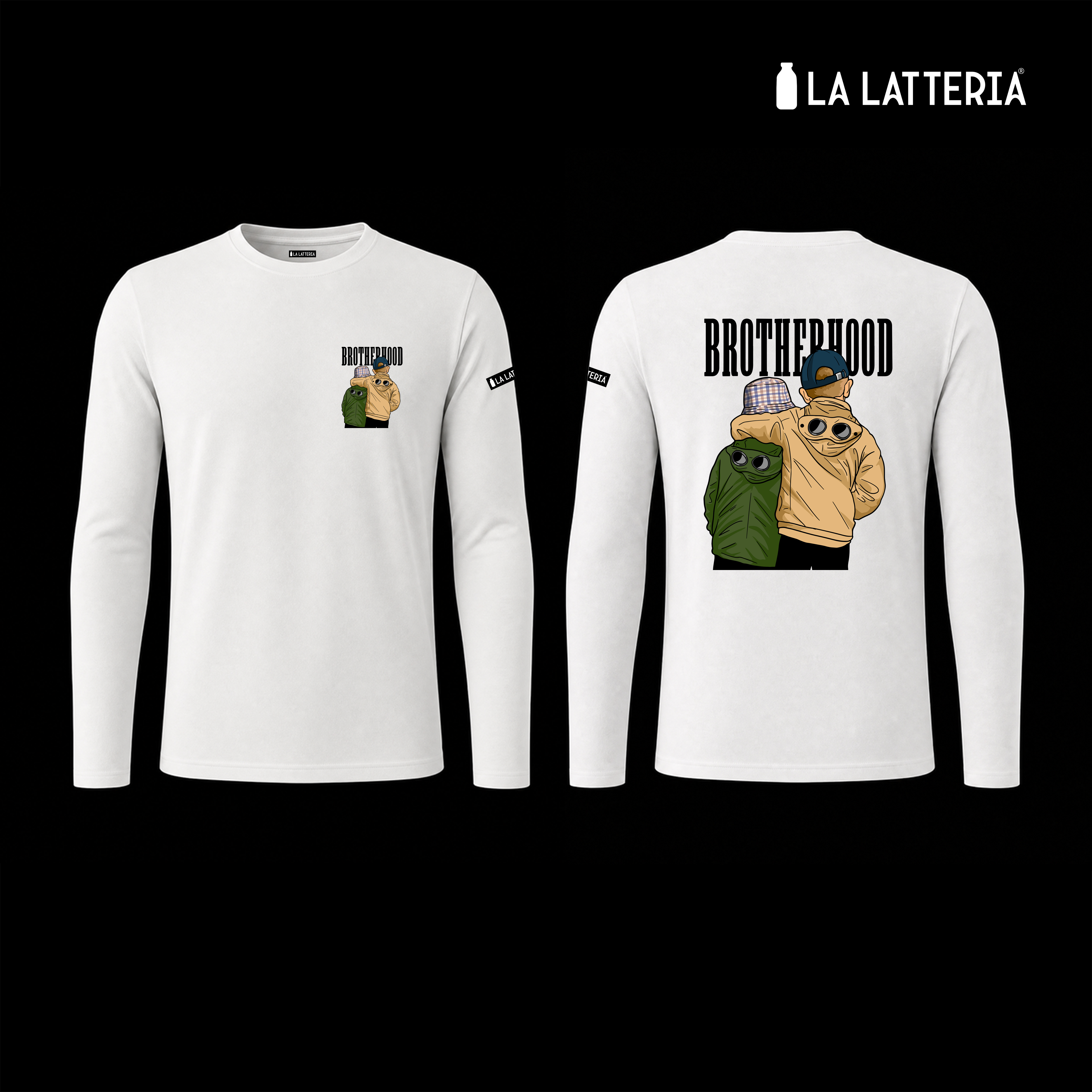 Maglietta di cotone a manica lunga Brotherhood