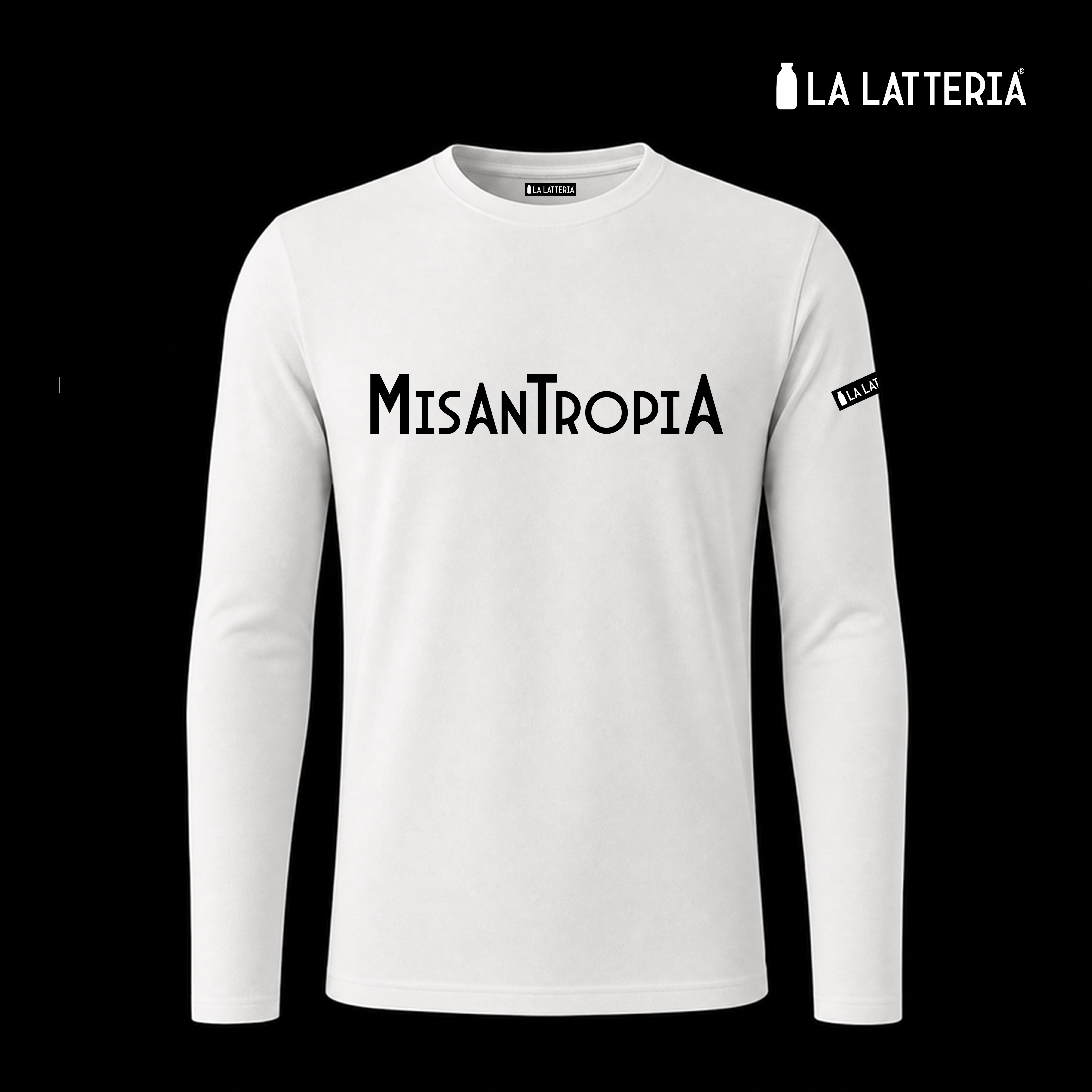 Maglietta di cotone a manica lunga Misantropia